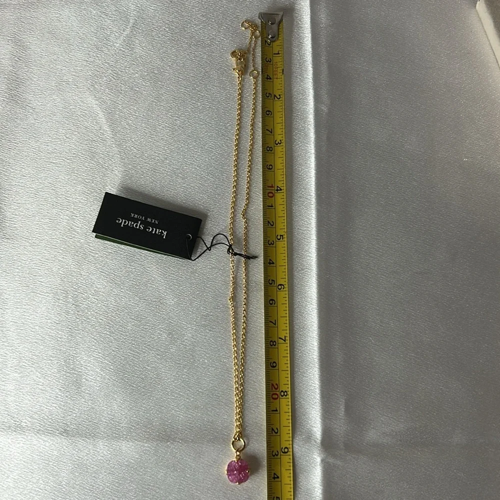 New Kate Spade necklace with earrings set pink and gold